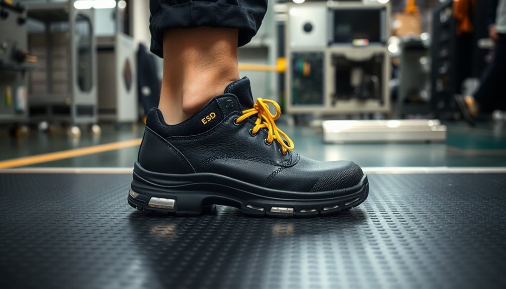 electrostatic discharge safety shoes