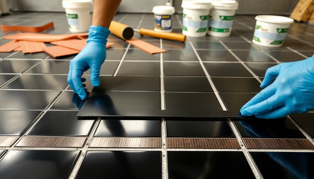 anti static floor tile installation