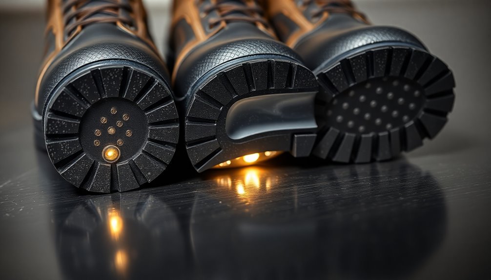 conductive sole materials vary