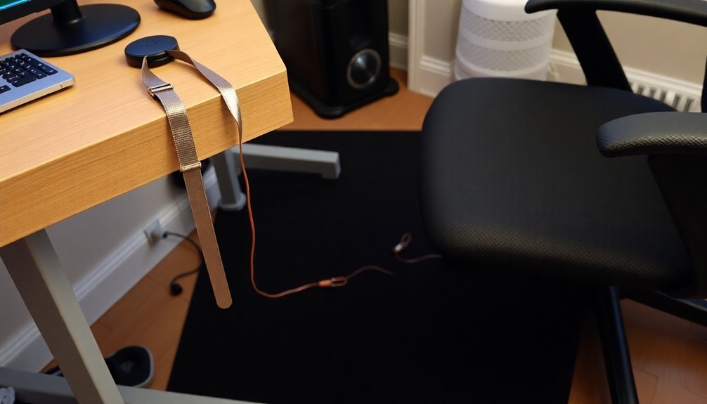 grounded esd workstation setup