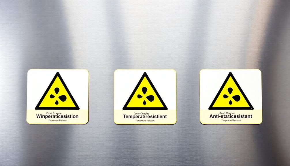 heat resistant safety labels