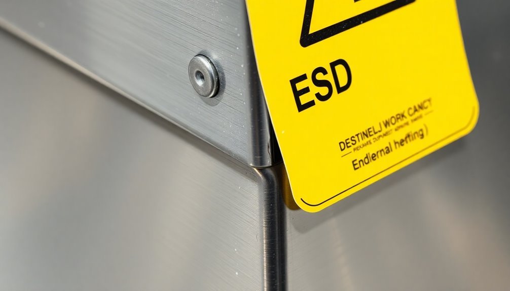 self adhesive esd caution labels