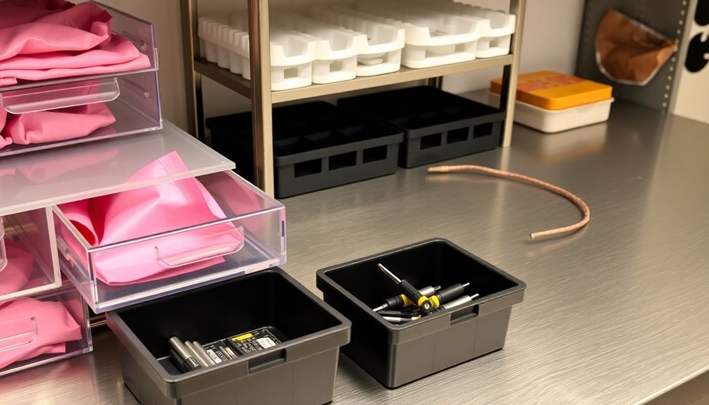 use anti static storage containers