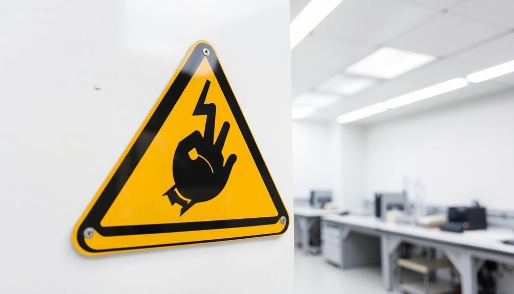 warn of esd risk